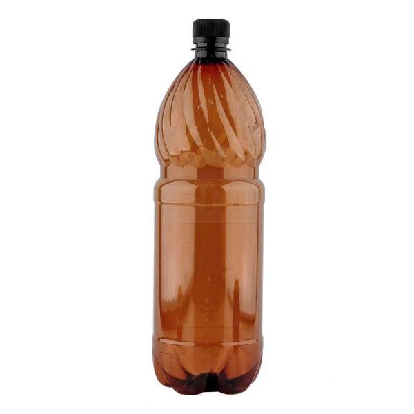 Бутылка ПЭТ, 1,5 л коричневая с крышкой