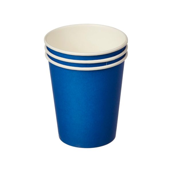 Одноразовый темно-синий бумажный стакан для горячих напитков 350 мл