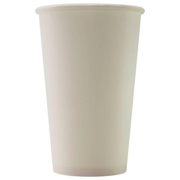Одноразовый белый бумажный стакан для горячих напитков 400 мл
