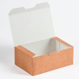 Коробка на вынос ECO FAST FOOD BOX S 115х75х45 мм крафт без печати