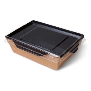 Бумажный контейнер с прозрачной крышкой ECO Salad