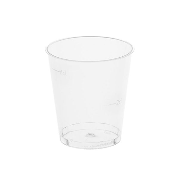 Пластиковый прозрачный стакан «Кристалл» стопка