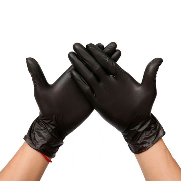 Перчатки эластомерные L, черные (100 шт)