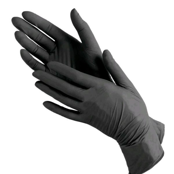 Перчатки смотровые нитриловые неопудр. черные, размер ХL, 100шт/уп