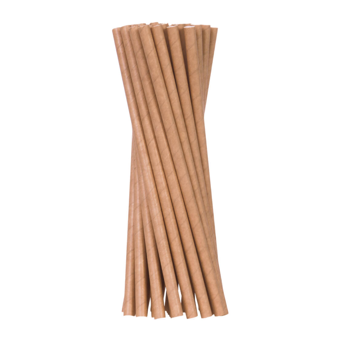 Трубочка бумажная для напитков 6*197 мм, 250 шт (крафт)