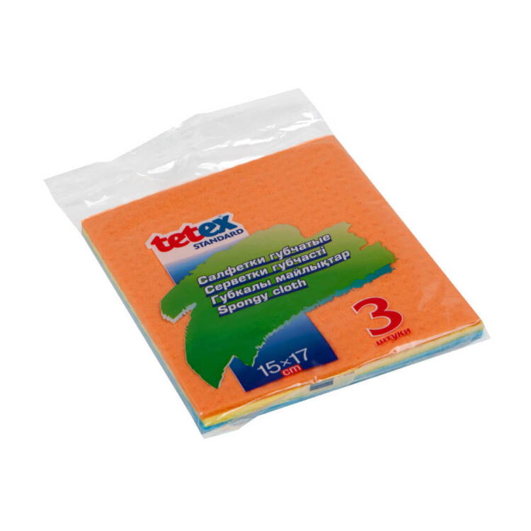 Салфетки губчатые "Tetex" 165x155 мм, 3 шт