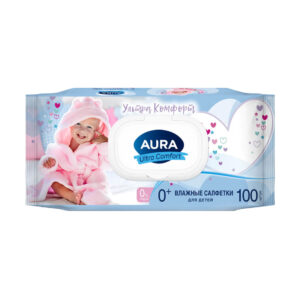 Салфетки влажные 100 шт для детей AURA "Ultra comfort"