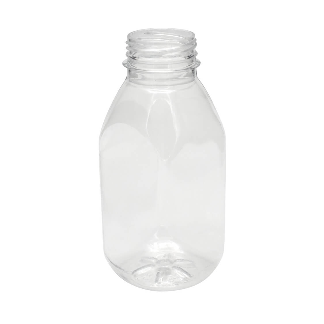 Бутылка ПЭТ 0,3 л квадратная без крышки (прозрачная)