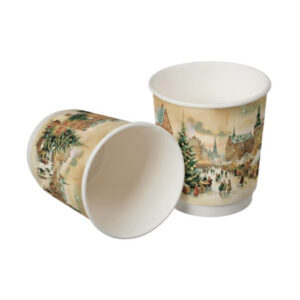 Стакан бумажный 2 сл 250 мл d=80 мм "Зимняя ярмарка"