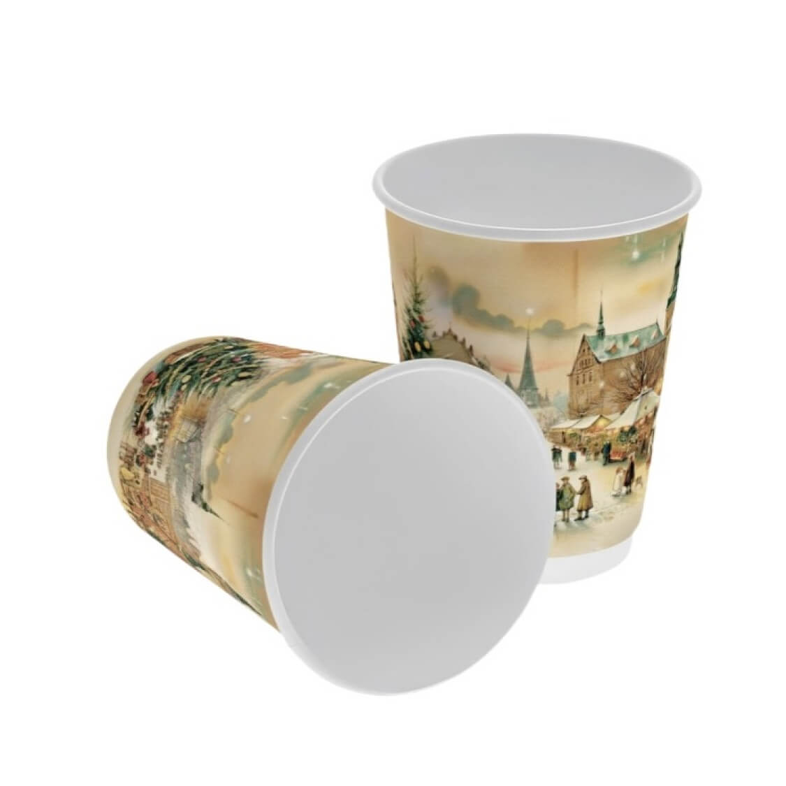 Стакан бумажный 2 сл 350 мл d=90 мм "Зимняя ярмарка"