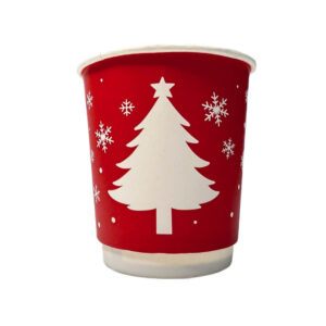 Стакан бумажный 250 мл, d=80 мм "Зимние радости" для горячего