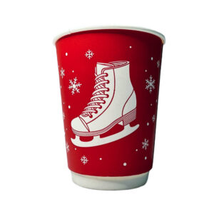 Стакан бумажный 300 мл d=90 мм "Зимние радости" для горячего