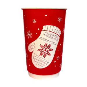 Стакан бумажный 400 мл, d=90 мм "Зимние радости" для горячего