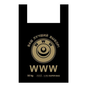 Пакет ПЭ типа "майка" 43+20х69 (33 мкм) www