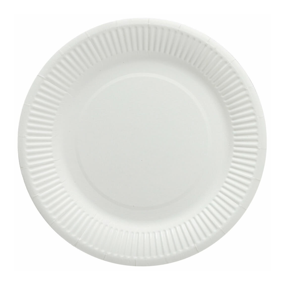 Тарелка бумажная белая D=23 см