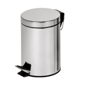 Ведро с педалью 7 л хром