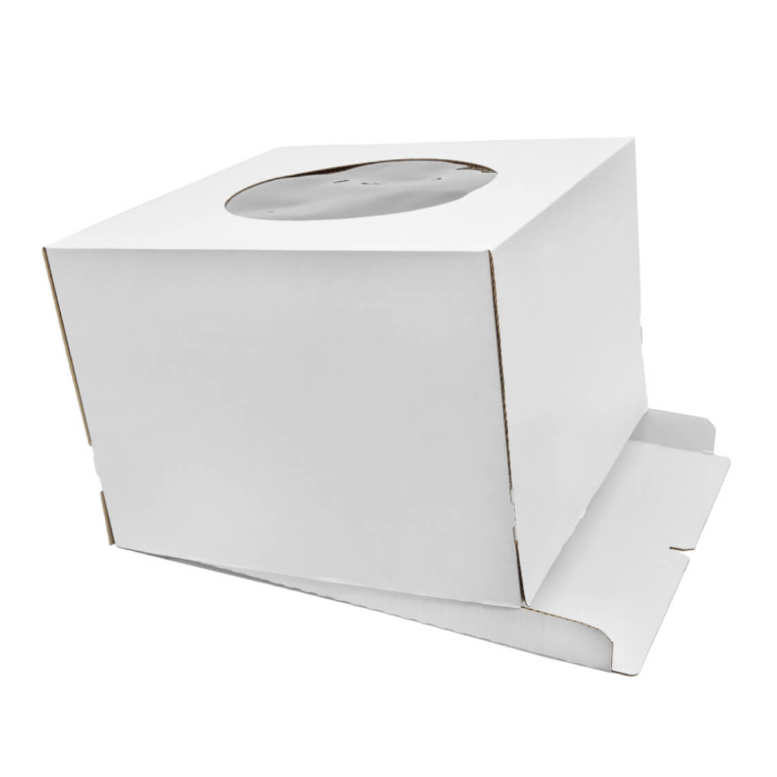 Дно для картонной коробки под торт 400x400 мм от 1 до 8 кг, D=15-40 см, цвет белый/бурый