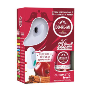 Освежитель воздуха автоматический со сменным баллоном 250 мл DO-RE-MI "Яблоко и корица"