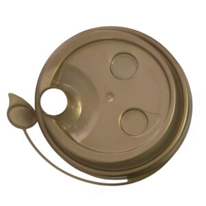 Крышка с питейником 90 мм глянцевая цвет золотой