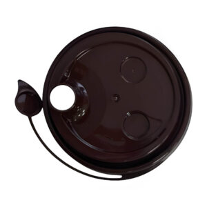 Крышка с питейником 90 мм глянцевая цвет коричневый