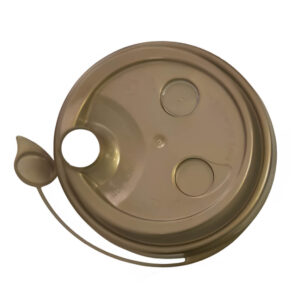 Крышка с питейником 80 мм глянцевая цвет золотой