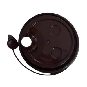 Крышка с питейником 80 мм глянцевая цвет коричневый
