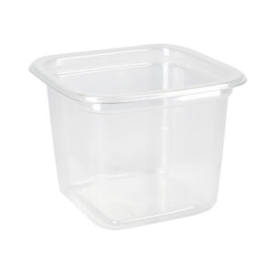 Контейнер без крышки, квадратный ПЭТ СпК-0909, 300 мл, прозрачный