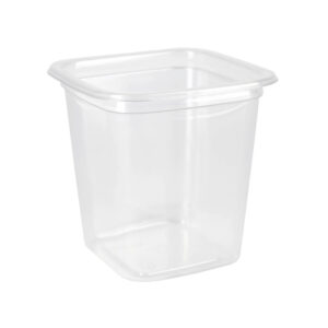 Контейнер без крышки, квадратный ПЭТ СпК-0909, 400 мл, прозрачный