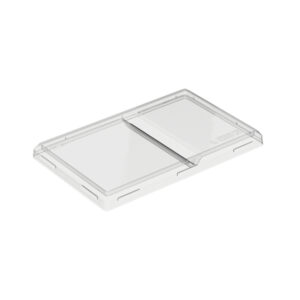 Крышка для бумажного 2х секц. контейнера 200х120мм OneClick Lid 800/0 для 800 мл Низкая цвет прозр. (х300)