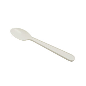 Ложка чайная из кукурузного крахмала 125мм (белая)
